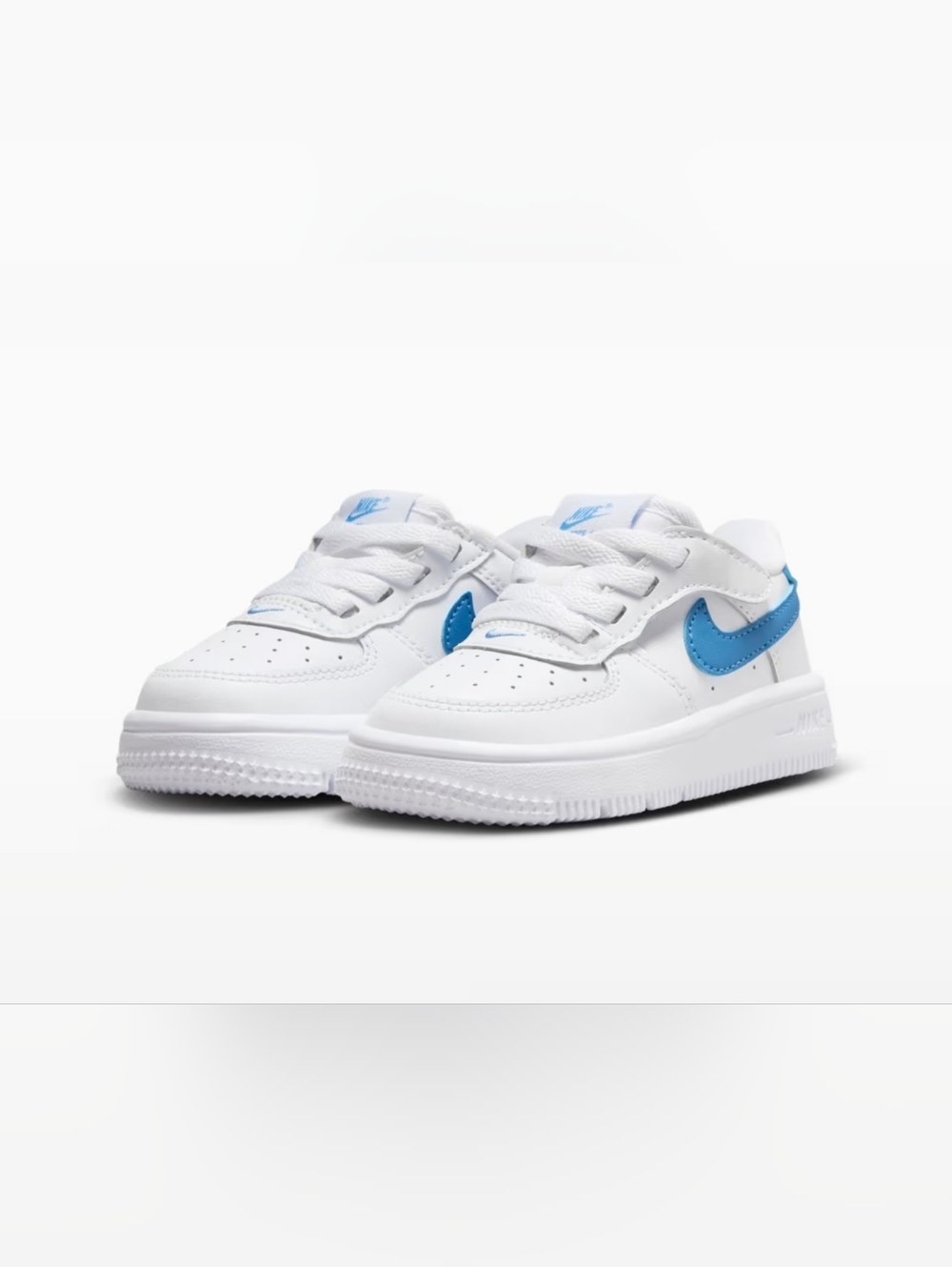 Nike Kids' White & Blue Low-Top Sneakers